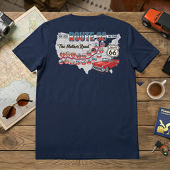 Back View of Limited Edition Route 66 Centennial 100 Year Anniversary Navy T-Shirt