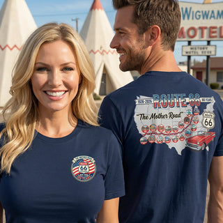 Route 66 - Centennial Map - Commemorative T-Shirt
