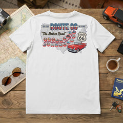 Back of Limited Edition Route 66 Centennial 100 Year Anniversary White T-Shirt
