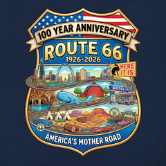 Route 66 – 100 Year Anniversary - Shield Edition T-Shirt