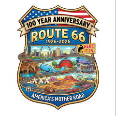 Route 66 – 100 Year Anniversary - Shield Edition T-Shirt