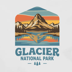 Glacier – Retro Mountain Emblem T-Shirt