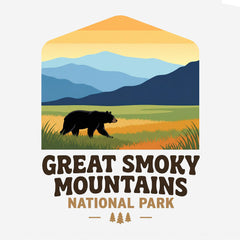 GSMNP – Black Bear Badge T-Shirt