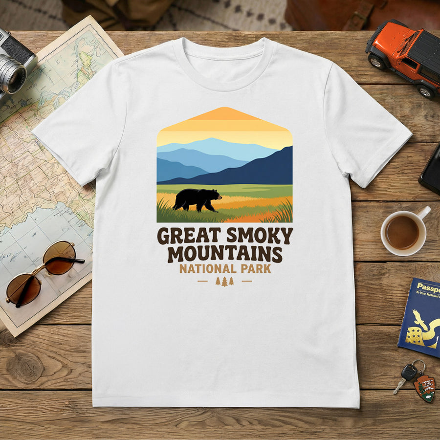 GSMNP – Black Bear Badge T-Shirt