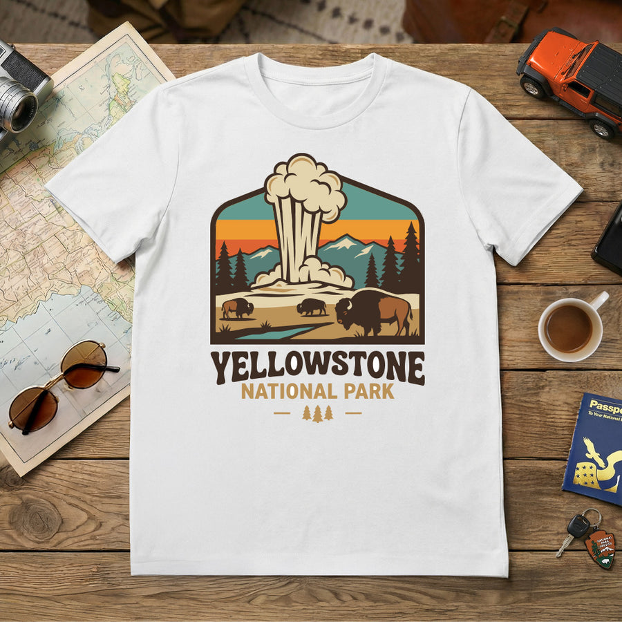 Yellowstone – Old Faithful Badge T-Shirt