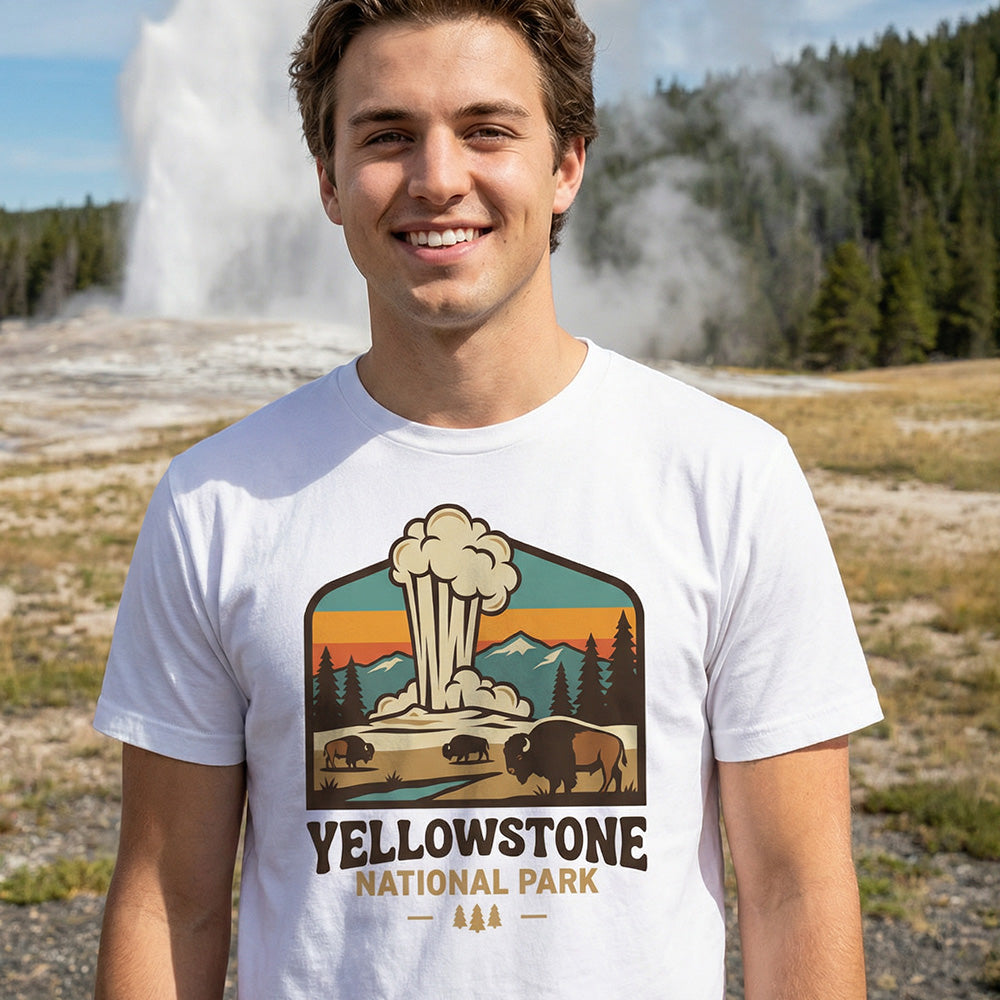 Yellowstone – Old Faithful Badge T-Shirt