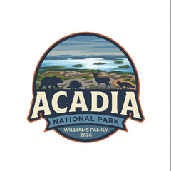 Acadia – Circular Badge -  Personalized T-Shirt
