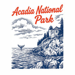Acadia – Bass Harbor Whale T-Shirt
