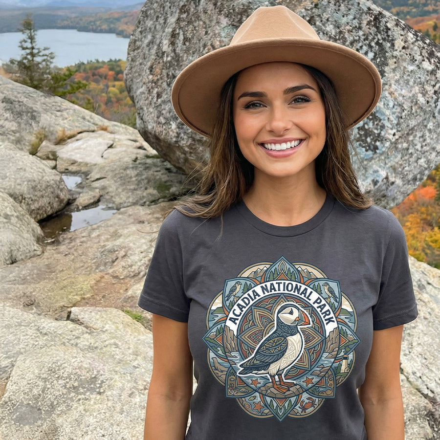 Acadia – Puffin Mandala -  T-Shirt
