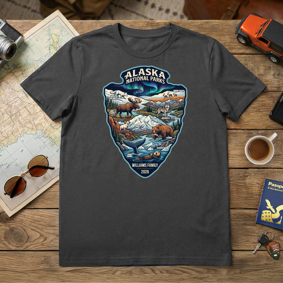 Alaska National Parks - Arrowhead - Personalized T-Shirt