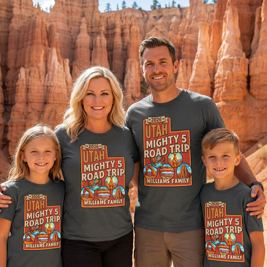 Mighty 5 – Big Red Utah - Personalized T-Shirt