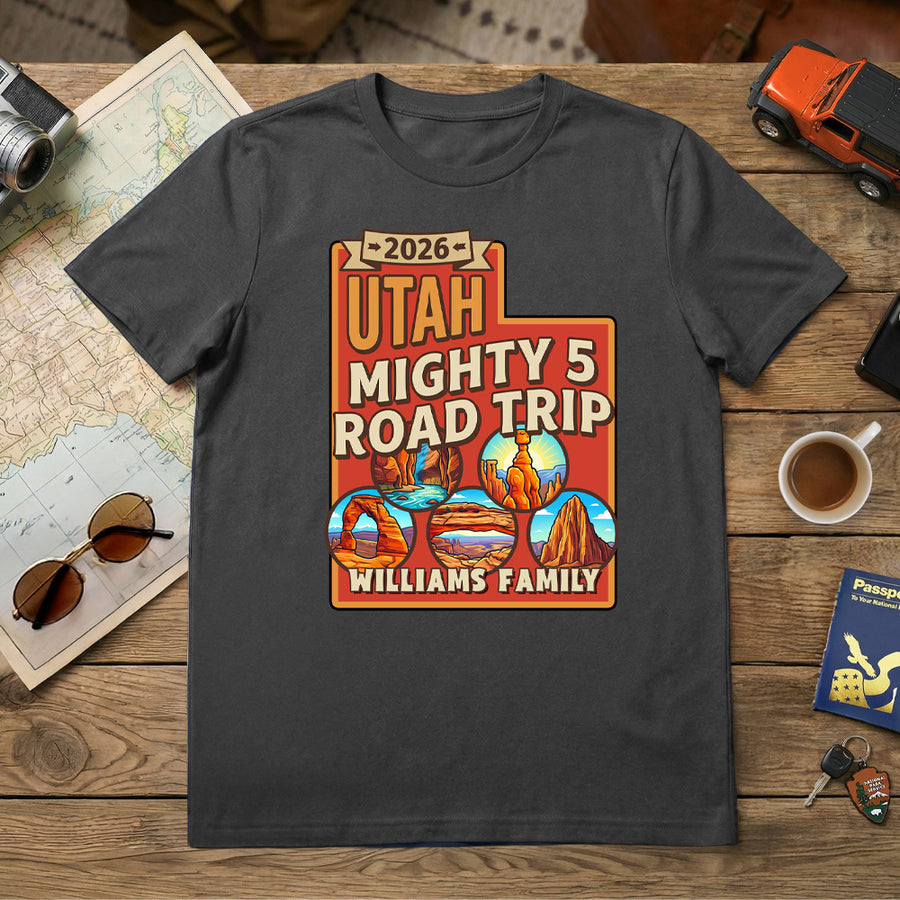 Mighty 5 – Big Red Utah - Personalized T-Shirt