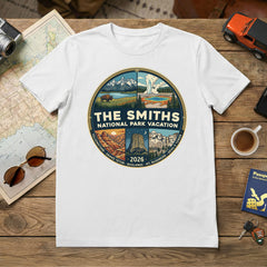 Badlands to Yellowstone - Circle - Personalized T-Shirt