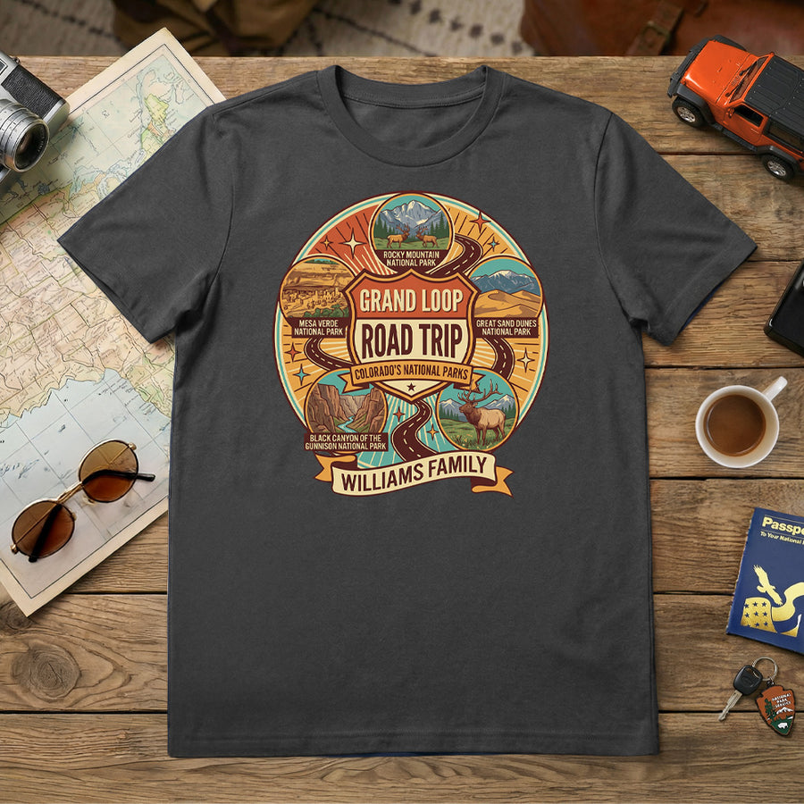 Colorado Grand Loop - Circle Badge - Personalized T-Shirt