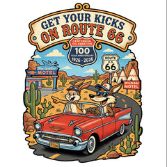 Route 66 - Travel Buddies - 100 Anniversary Commemorative T-Shirt