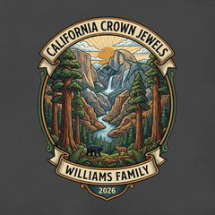 California's Crown Jewels - Badge - Personalized T-Shirt