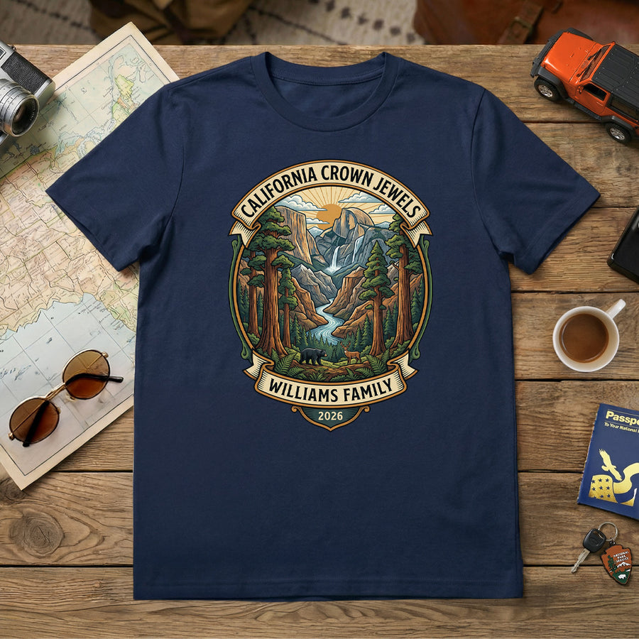 California's Crown Jewels - Badge - Personalized T-Shirt