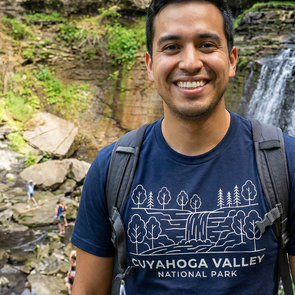 Cuyahoga Valley NP - Brandywine Falls Sketch T-Shirt
