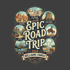 Badlands to Yellowstone - Epic Road Trip - Personalized T-Shirt