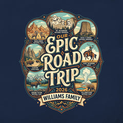 Badlands to Yellowstone - Epic Road Trip - Personalized T-Shirt