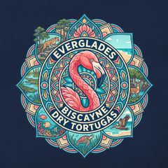 Florida National Parks - Flamingo Mandala - T-Shirt