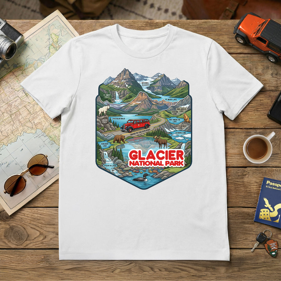 Glacier – Map of the Jewel T-Shirt