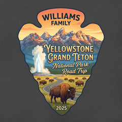 Grand Teton and Yellowstone - Golden Hour - Personalized T-Shirt
