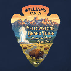 Grand Teton and Yellowstone - Golden Hour - Personalized T-Shirt