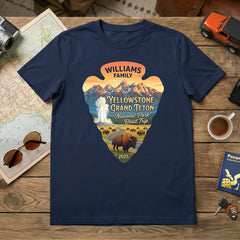 Grand Teton and Yellowstone - Golden Hour - Personalized T-Shirt