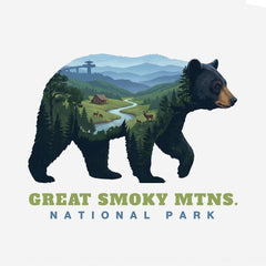 GSMNP – Cades Cove Bear Mashup T-Shirt