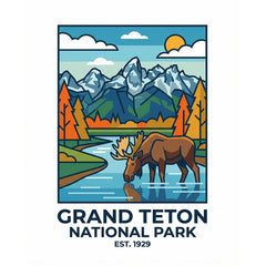 Grand Teton – Moose Mosaic - T-Shirt