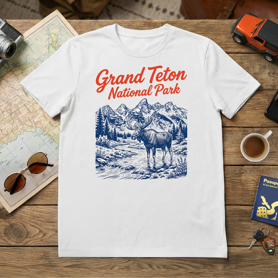 Grand Teton – Vintage Moose T-Shirt
