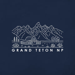 Grand Teton - Mormon Row Sketch T-Shirt