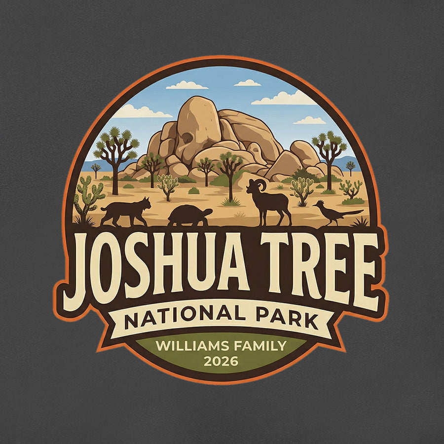 Joshua Tree – Desert Wildlife Badge -  Personalized T-Shirt