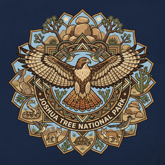 Joshua Tree – Redtail Hawk Mandala - T-Shirt