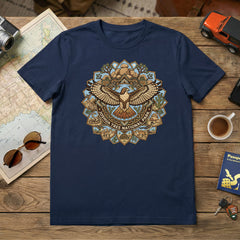 Joshua Tree – Redtail Hawk Mandala - T-Shirt