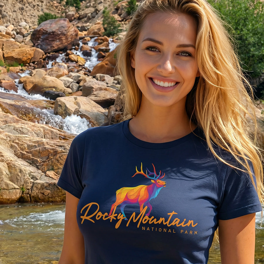 RMNP – Elk Script - T-Shirt