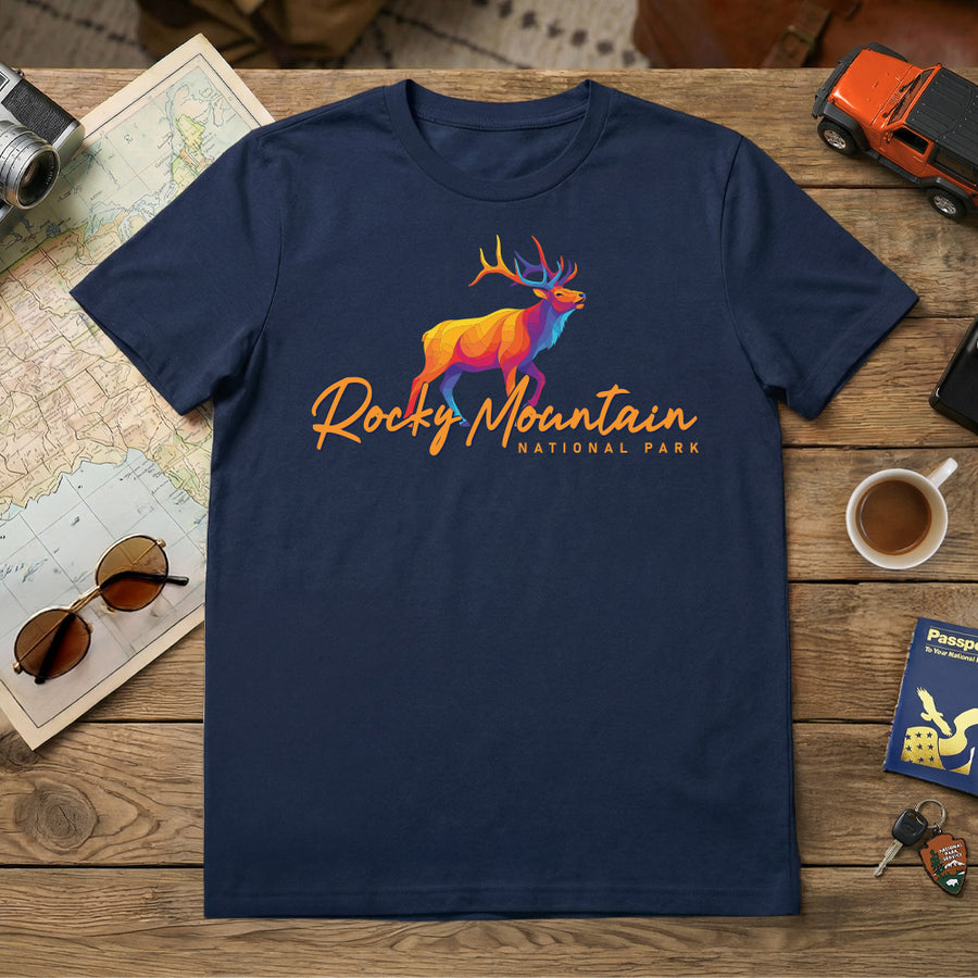 RMNP – Elk Script - T-Shirt