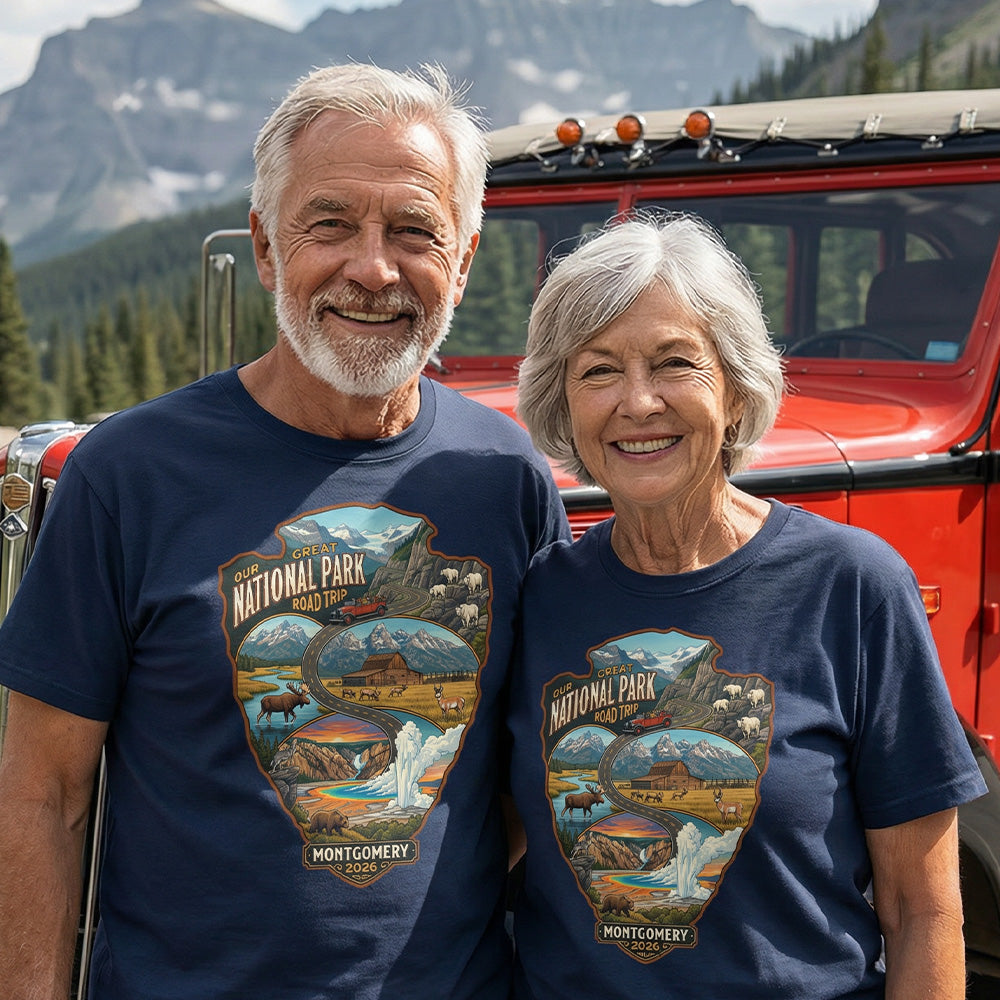 Glacier-Yellowstone-Teton – Road Trip – Personalized T-Shirt