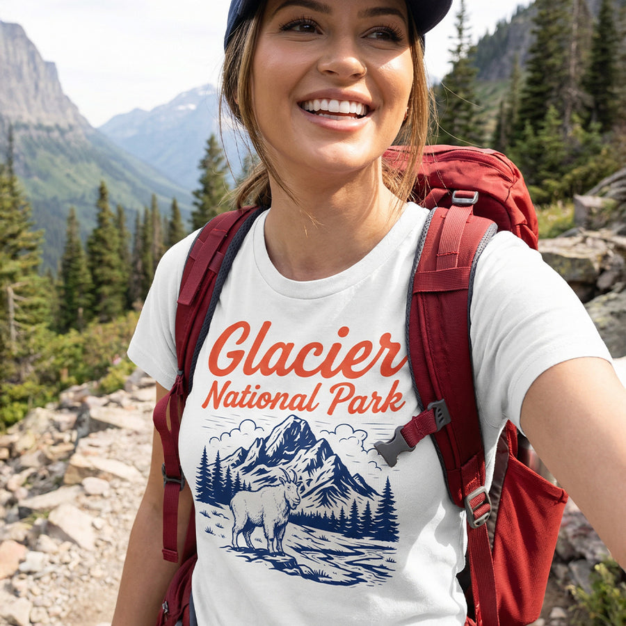 Glacier – Retro Mountain Goat T-Shirt