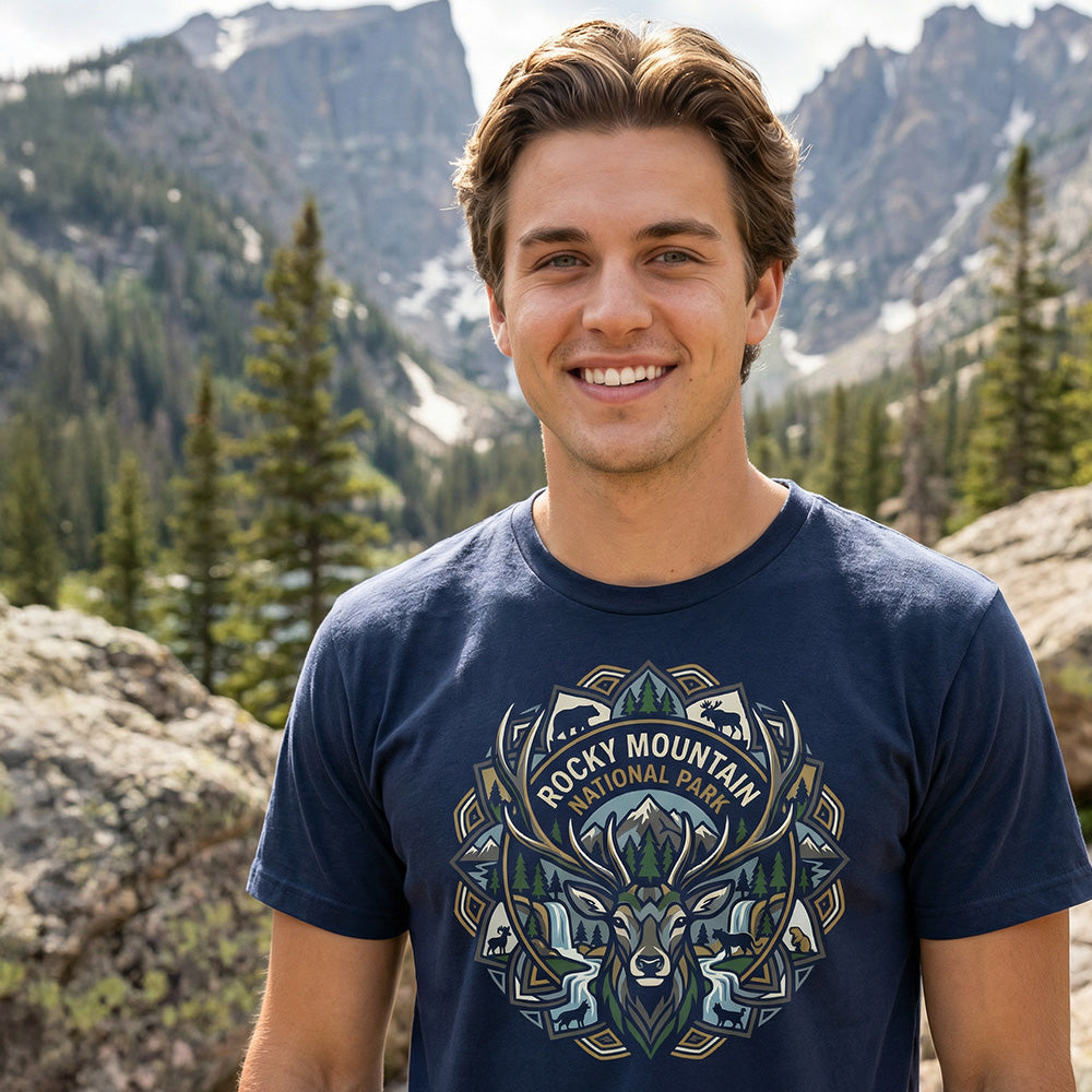 RMNP – Elk Mandala - T-Shirt