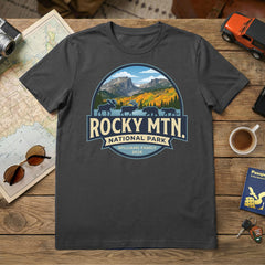 Rocky Mountain – Circular Badge -  Personalized T-Shirt
