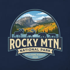 Rocky Mountain – Circular Badge -  Personalized T-Shirt