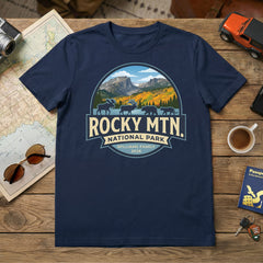 Rocky Mountain – Circular Badge -  Personalized T-Shirt