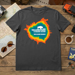 Grand Teton and Yellowstone - Prismatic - Personalized T-Shirt