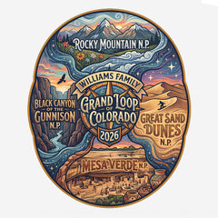 Colorado Grand Loop - Milky Way - Personalized T-Shirt