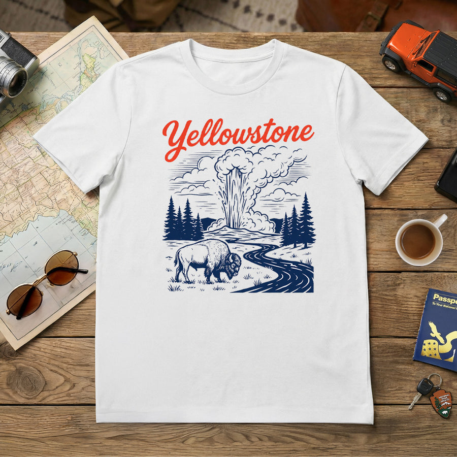 Yellowstone – Retro Bison T-Shirt