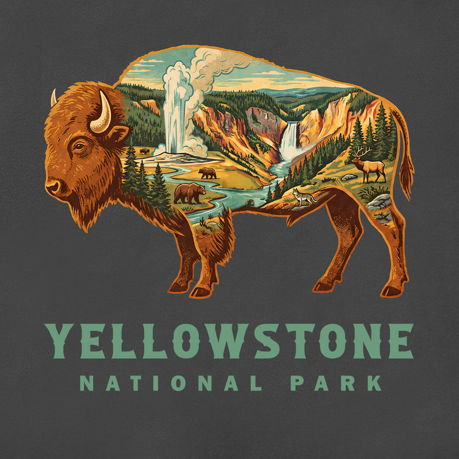 Yellowstone – Bison Icons Mashup T-Shirt