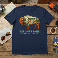 Yellowstone – Bison Icons Mashup T-Shirt