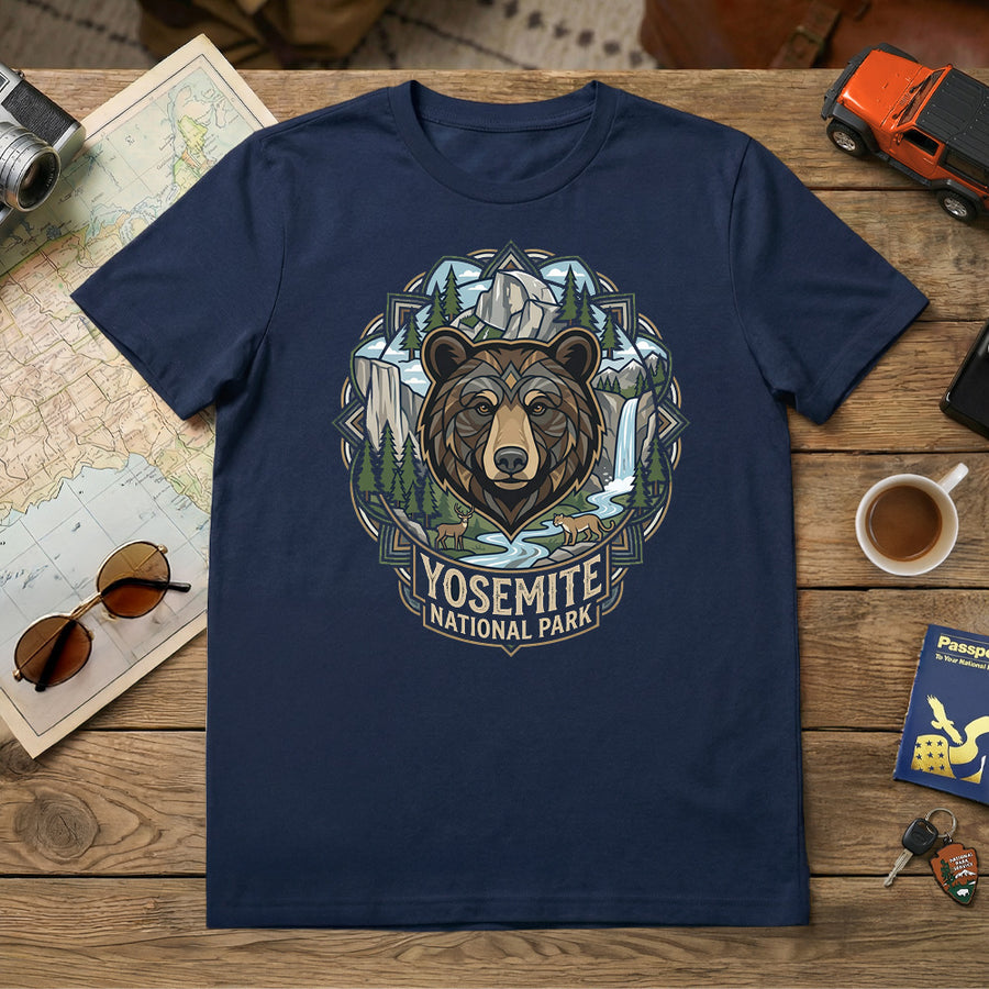 Yosemite – Black Bear Mandala T-Shirt
